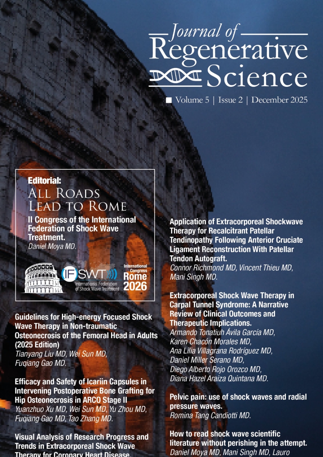 Volume 5 Issue 2: July-December 2025 - Journal of Regenerative Sciences